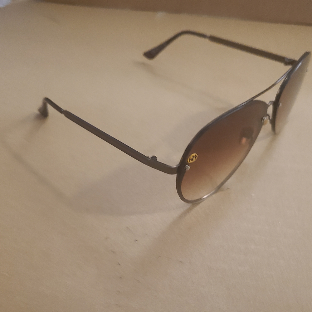 Gucci Brown Aviator Sunglasses - Picture 3 of 11